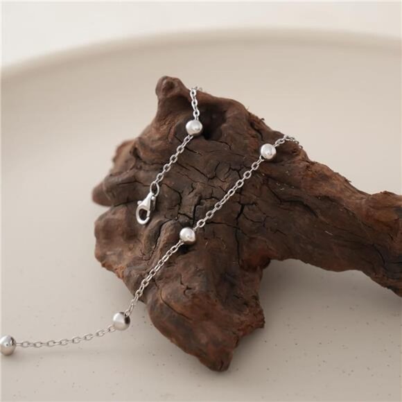 925 Sterling Silver Ankle Bracelet Multilayer Anklets for Women Satellite, Star - Picture 4 of 7